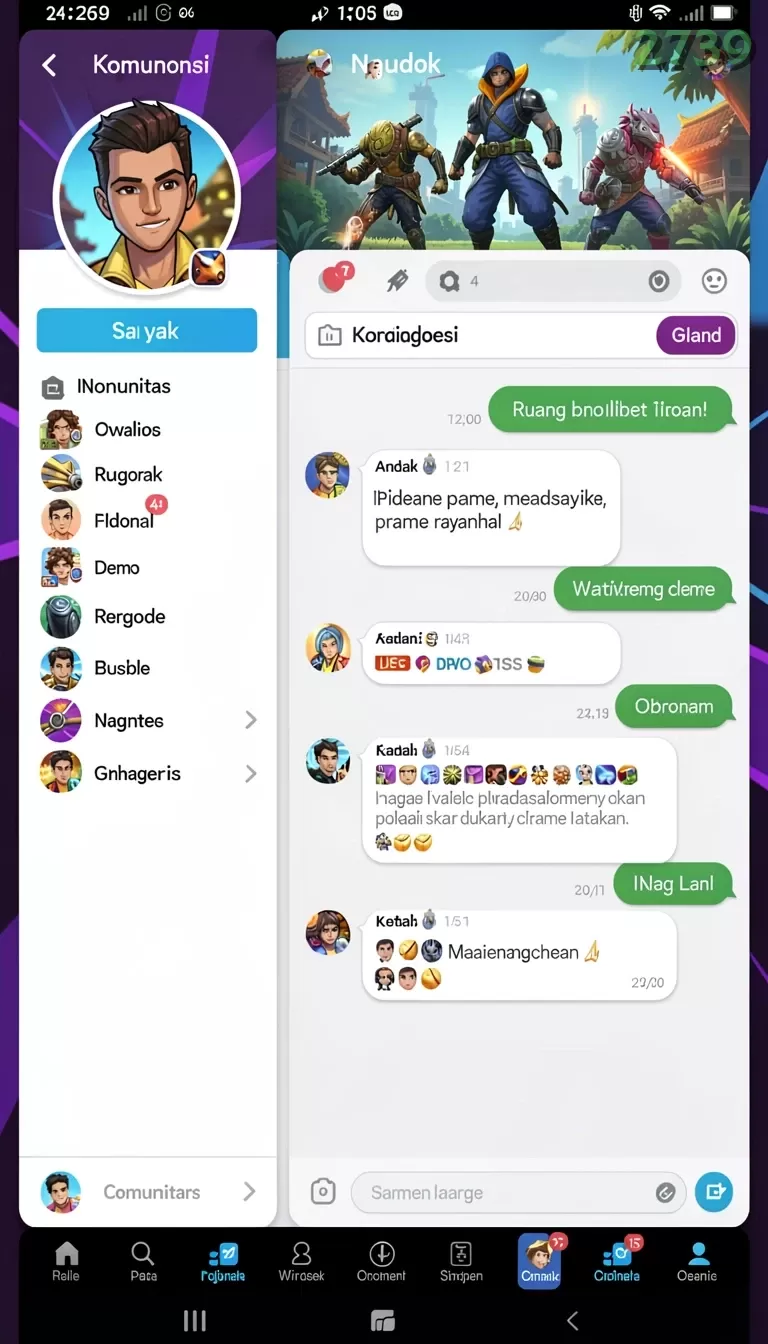 Cuplikan layar 77RL — halaman utama